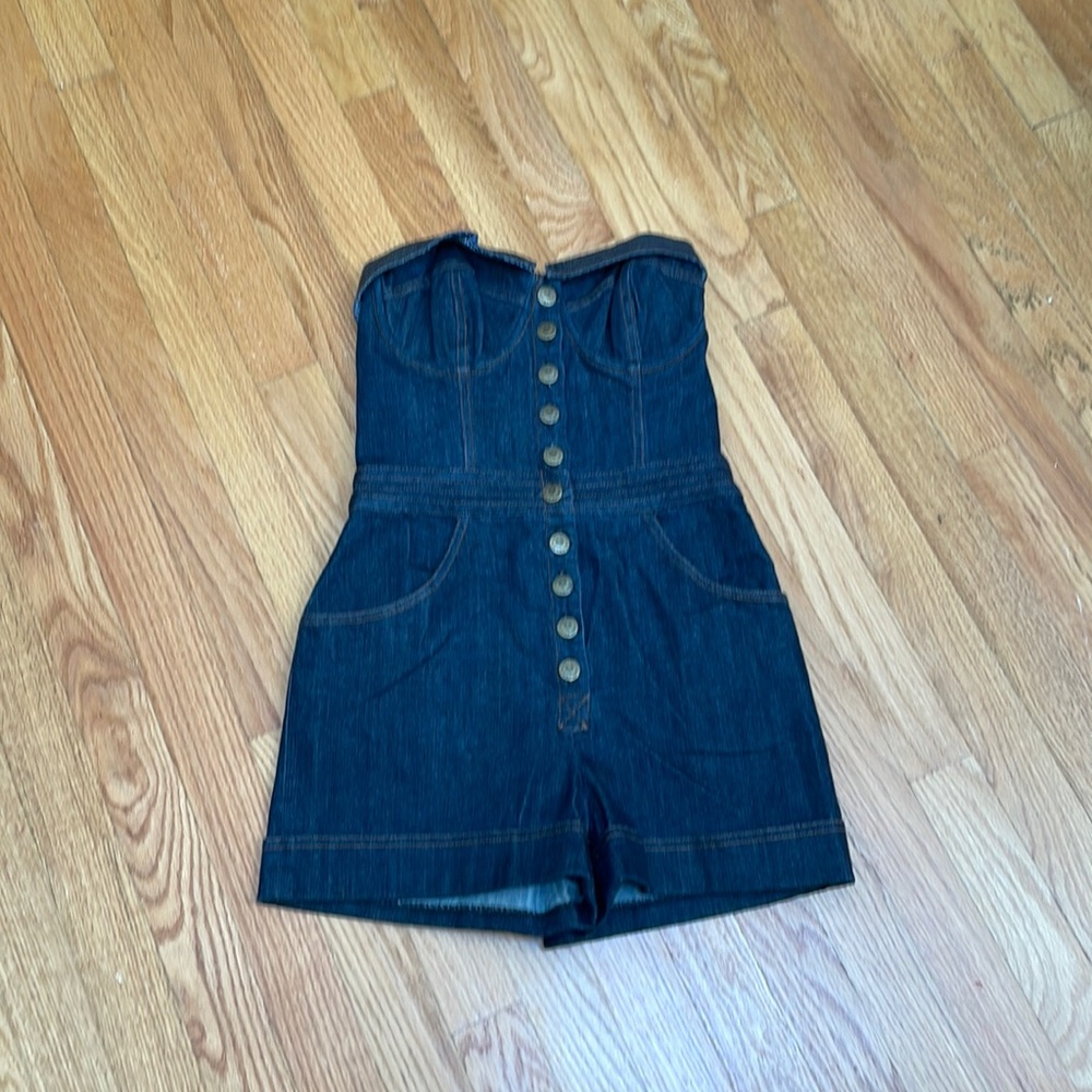 Betsey Johnson denim romper